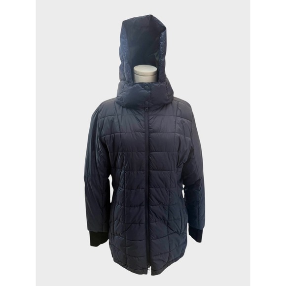 Swiss+Tech Jackets & Blazers - SWISS+TECH Women's Blue Quilted Hooded Puffer Jacket Size M 8-10